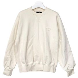 Prada Sudadera Oversized Logo Triangle Talla Blanco