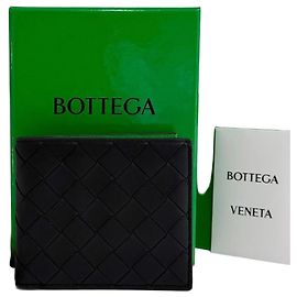 Bottega Veneta Intrecciato Wallet Black Grass Year Black
