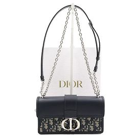 Dior Borsa a spalla e tracolla Oblique Montaigne East-West Blu
