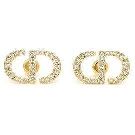 Dior Orecchini Petit CD Crystal Gold D'oro