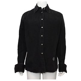 Maison Martin Margiela Black Denim Logo Jacket Unisex Black
