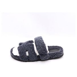 Hermès Shearling Slipper Sandals Unisex Brown