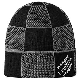 Louis Vuitton Gorro Damier Heritage Black Preto