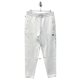 Moncler Fragment Logo Patch Training Fleece Jogger Pants [XL] White