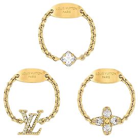 Louis Vuitton Lady LV Ring-Set aus Metall mit Gold-Finish Golden