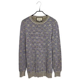 Gucci Malha de riscas GG Jacquard Lurex para mulher XKBOP Multicor