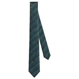 Dior Corbata Oblique Trio Green Silk Verde
