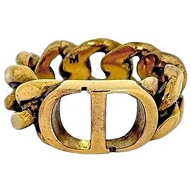 Dior Montaine Chain Ring Size Antique Gold Golden