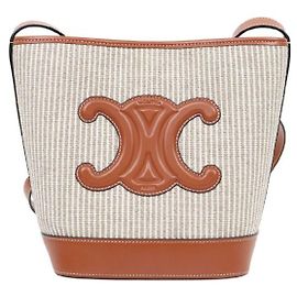 Céline Borsa a secchiello Triomphe Beige Marrone
