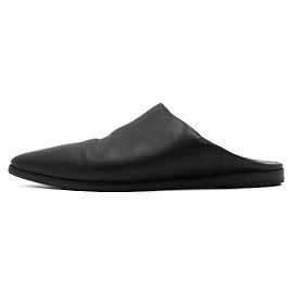 Céline Black Calfskin Jarkno Babouche Men's Mule Slippers Black