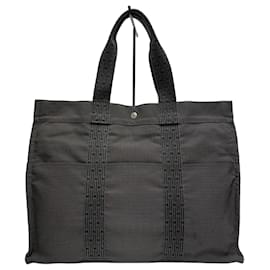 Hermès Bolso Fourre-Tout GM Boston Bag Unisex Bolso de Viaje Gray Castaño