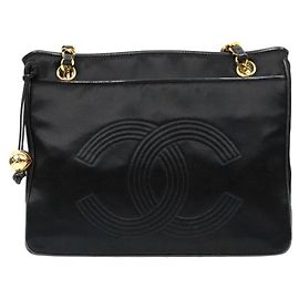 Chanel Borsa a tracolla con catena Big CC nera Nero