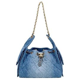 Chanel Small Denim Bag Blue