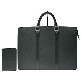 Louis Vuitton Taiga Lozan Green Document Bag Unisex (High-Grade Briefcase, Including Wallet) Green
