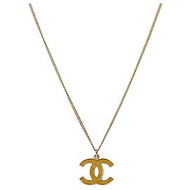 Chanel Colar CC Gold com glitter Dourado