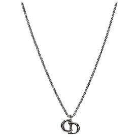 Dior CD Silver Necklace Silvery