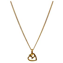 Dior Collier Cœur en Or Doré