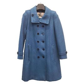 Burberry Wool Coat Blue
