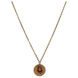 Dior Cubic Round Oblique Gold Halskette Golden