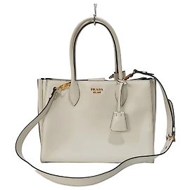 Prada Bolsa de Ombro Bibliotech Branco