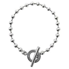 Gucci Round Bar Silver Armband Silber