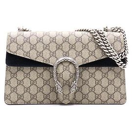 Gucci Bolsa de Ombro Dionysus Small com Corrente Marrom