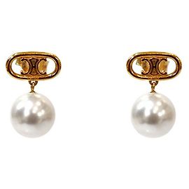 Céline Orecchini Pearl Drop Triope Gold D'oro