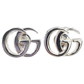 Gucci Orecchini GG Marmont con borchie argento Argento