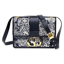 Dior Bolsa de ombro e bolsa transversal com aba em jacquard invertido Multicor
