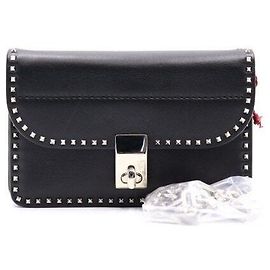 Valentino Borsa a tracolla Rockstud Mini Chain Crossbody Nero
