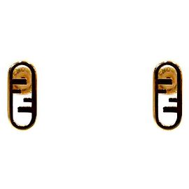 Fendi Lock Gold Ohrringe Golden