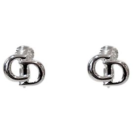 Dior Silver CD Earrings Silvery