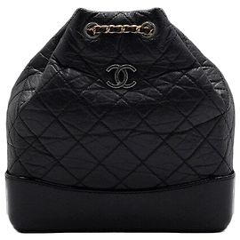 Chanel Gabrielle Small Backpack Black Calfskin Black