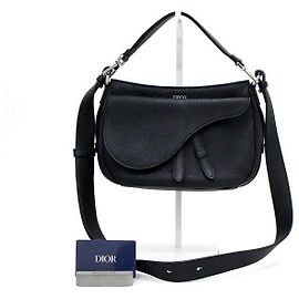 Dior Borsa a tracolla e crossbody da uomo in pelle grana Nero