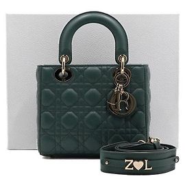 Borsa a mano e a tracolla Lady Dior My ABCDior Small Verde