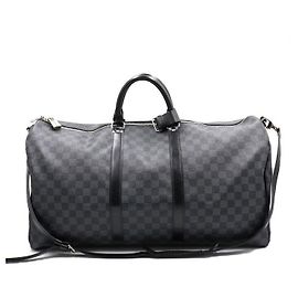 Louis Vuitton Saco Tote e Saco de Ombro Keepall Damier Graphite Marrom