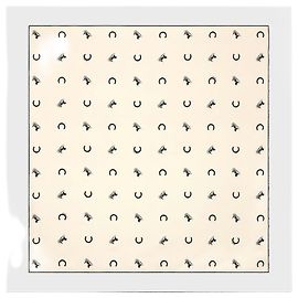 Céline Square Silk Twill Vanilla Black Black
