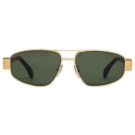 Céline Triomphe Sunglasses Metal Gold Green Green