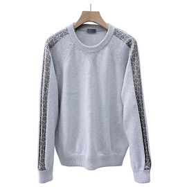 Dior Oblique Insert Knit Sweater White White