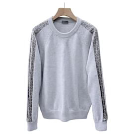 Dior Strickpullover mit Oblique-Einsätzen Weiß Weiß