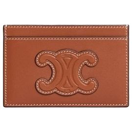Céline Card Wallet Soft Lambskin Brown Brown