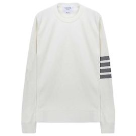 Thom Browne Stripe Milano Stitch Knit Weiß