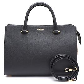 Burberry Borsa Tote e Borsa a Tracolla in tela Check Canvas Nero