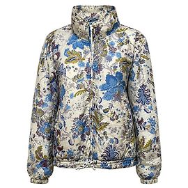 Isabel Marant Men's Floral Print Oversized Jacket Blue