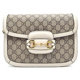 Gucci Sac à épaule Horsebit Blanc