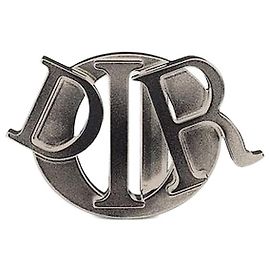 Dior Charm Belt Buckle Black Matte Lacquer Finish Brass Black