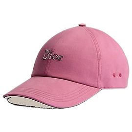 Dior Boné em lona de algodão rosa Rosa