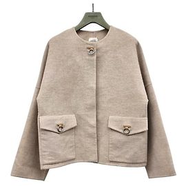 Hermès Double-Face-Kaschmirjacke Orange