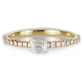 Cartier Emerald Cut Diamond Pavé Ring Multiple colors