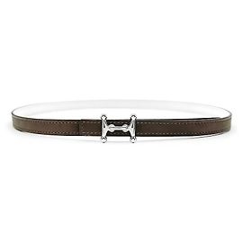 Hermès Reversible Belt Palladium Black